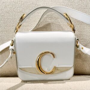 Used Chloe Mini C Double Carry crossbody bag.
